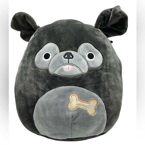 Squishmallow Bongo The Black Pug - 8” - NO TAG - Picture 1 of 5